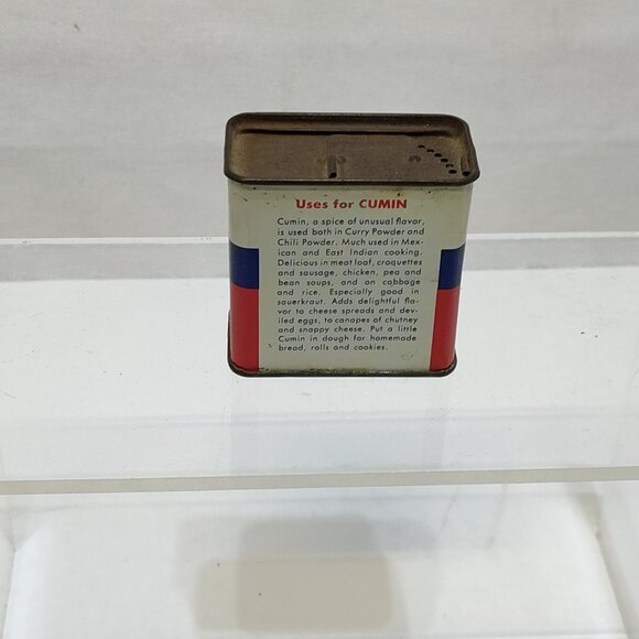 Schilling & Co Ground Cumin Spice Tin 1 Oz 1930s Retro Kitchen Décor Collectible - Picture 2 of 6